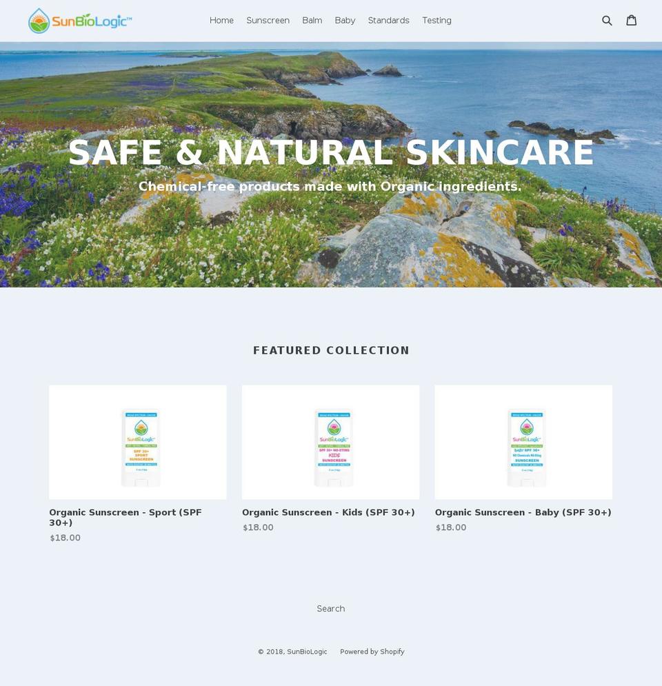 sunbiologic.com shopify website screenshot