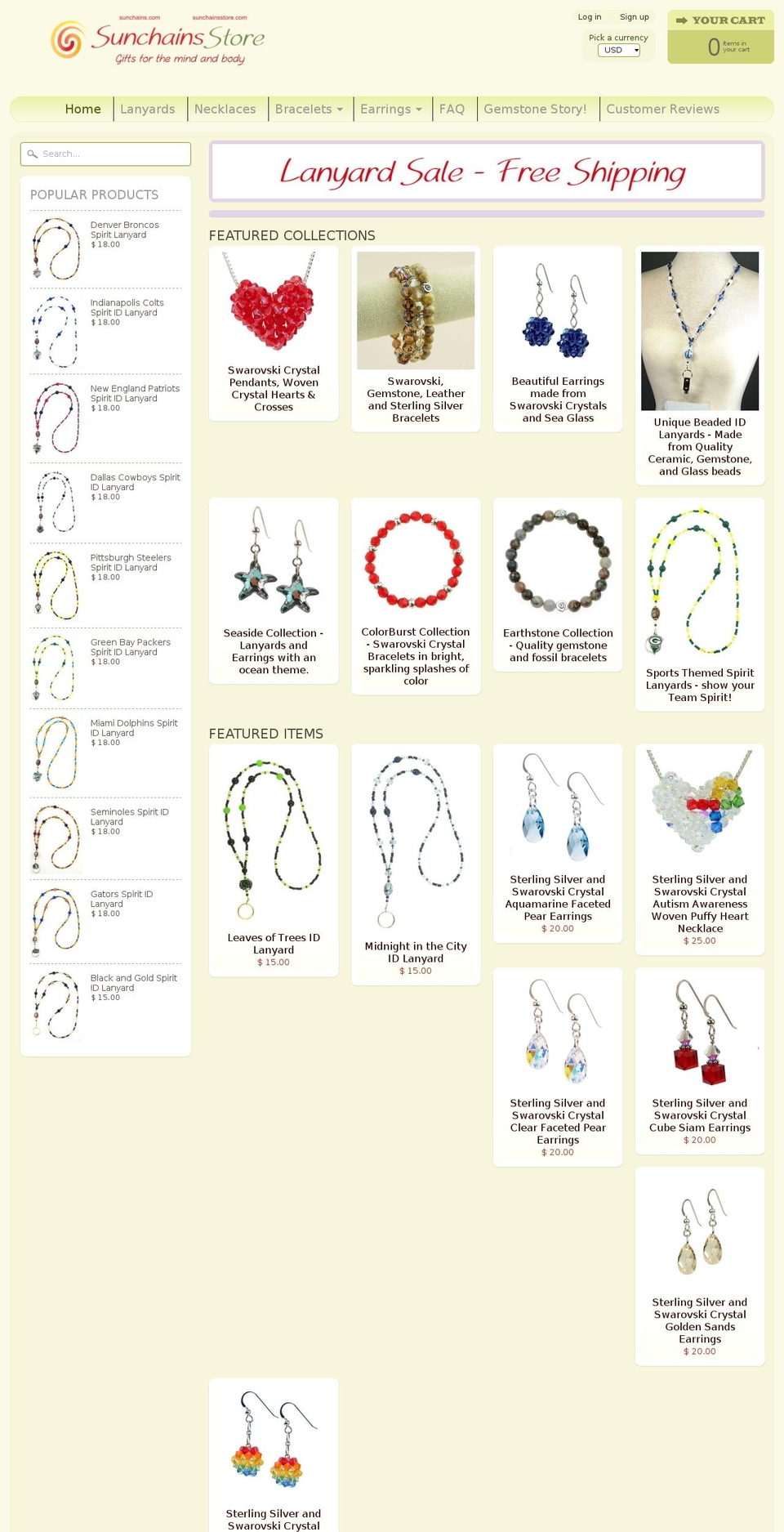 sunchains.com shopify website screenshot