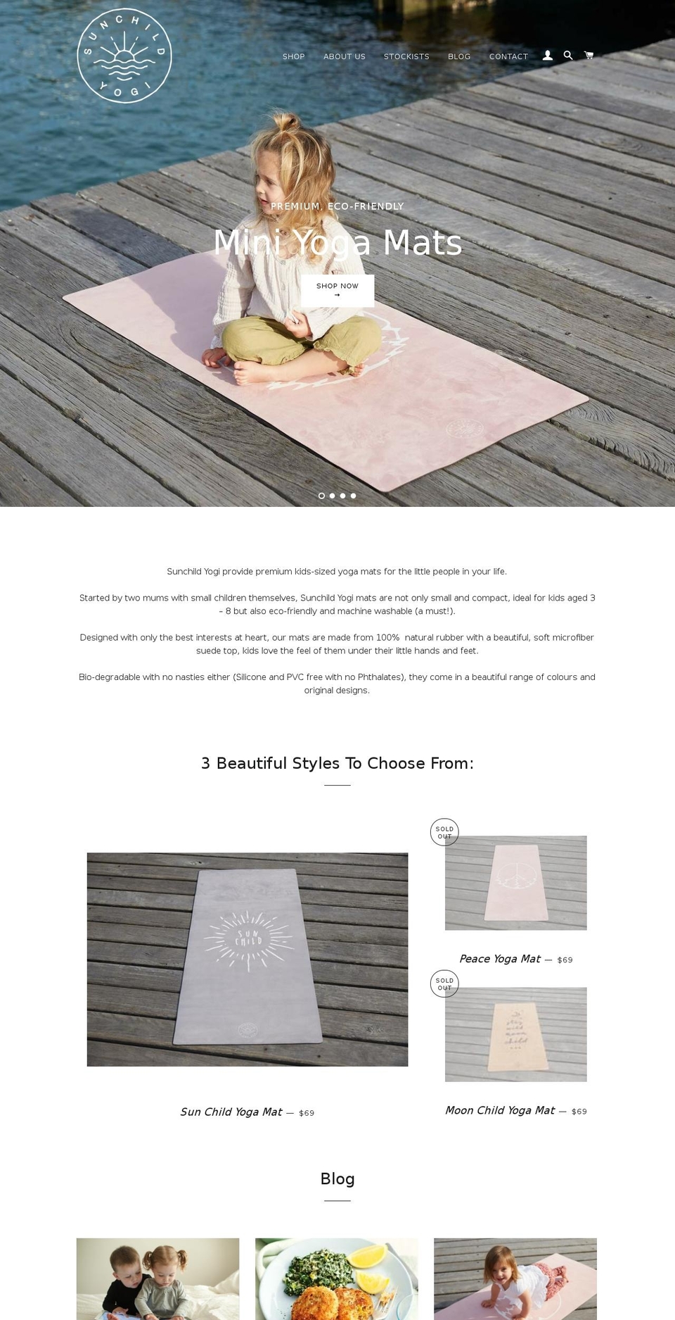 sunchildyogi.com — Shopify storefront screenshot