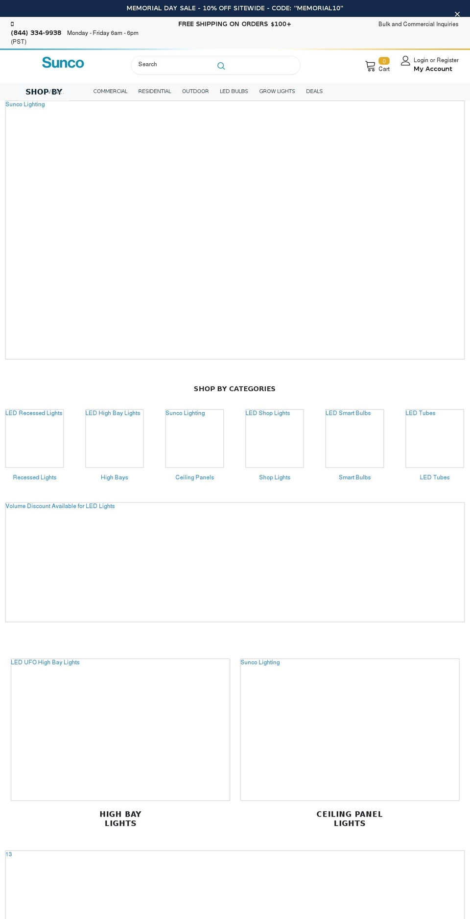 sunco.com shopify website screenshot
