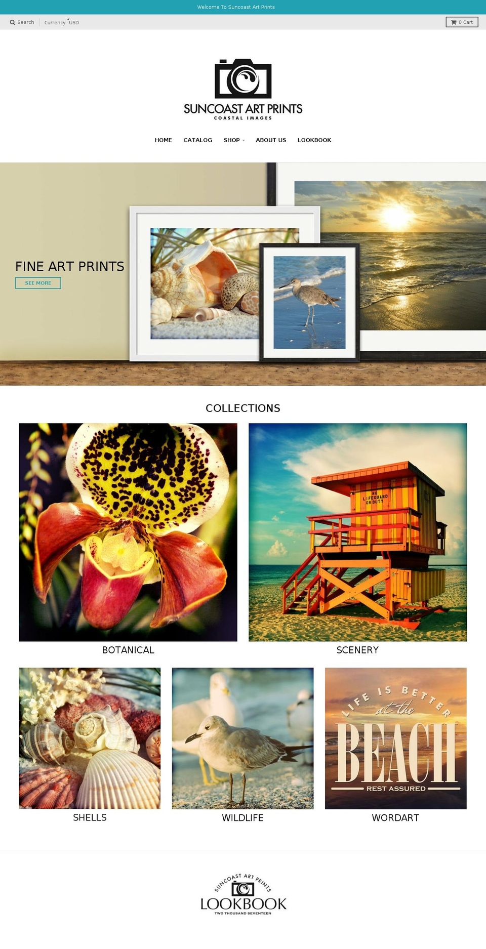 suncoastartprints.com — Shopify storefront screenshot