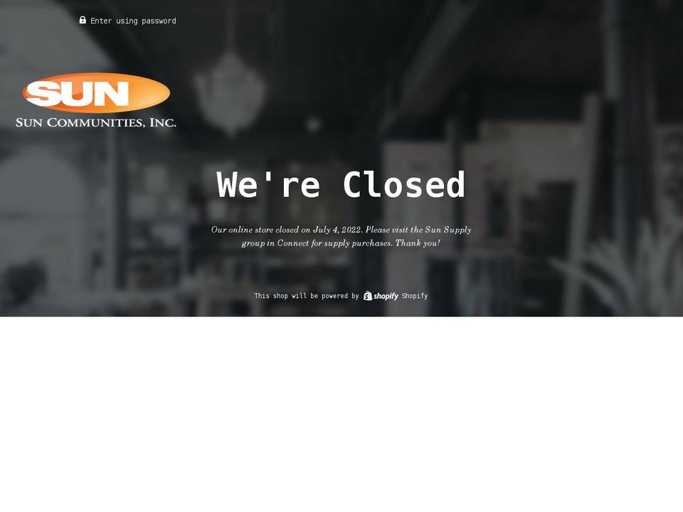 suncovidstore.com shopify website screenshot