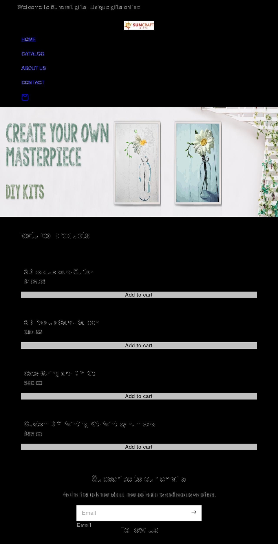 suncraftgifts.com — Shopify storefront screenshot