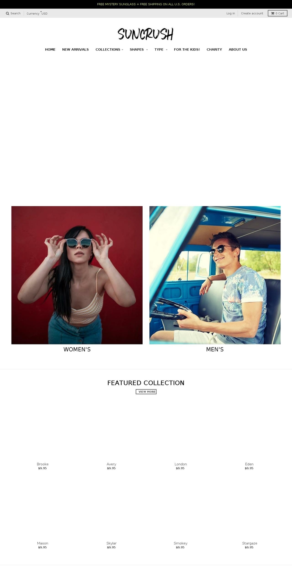 suncrush.com — Shopify storefront screenshot