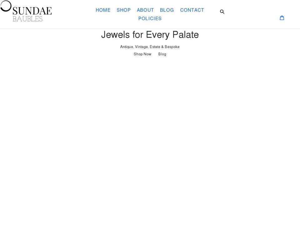 sundaebaubles.com shopify website screenshot