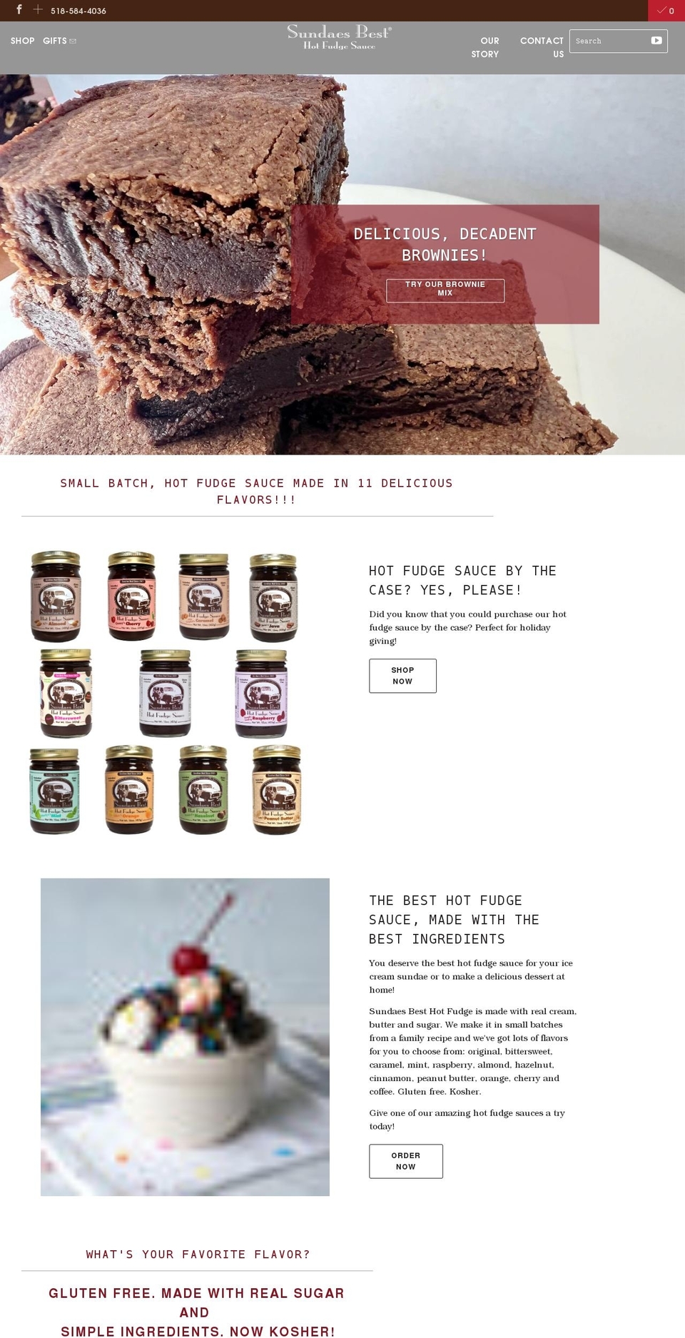 sundaesbest.com shopify website screenshot