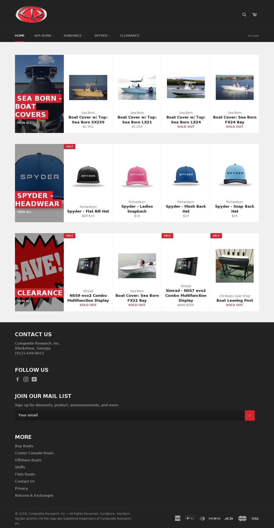 sundancegear.com — Shopify storefront screenshot