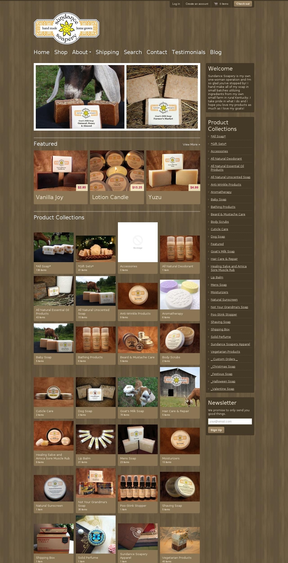 Soapery Shopify theme site example sundancesoapery.com