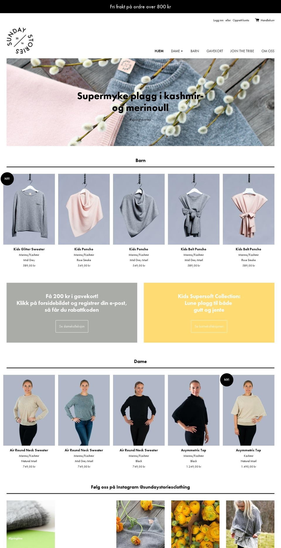 sunday-stories.com shopify website screenshot