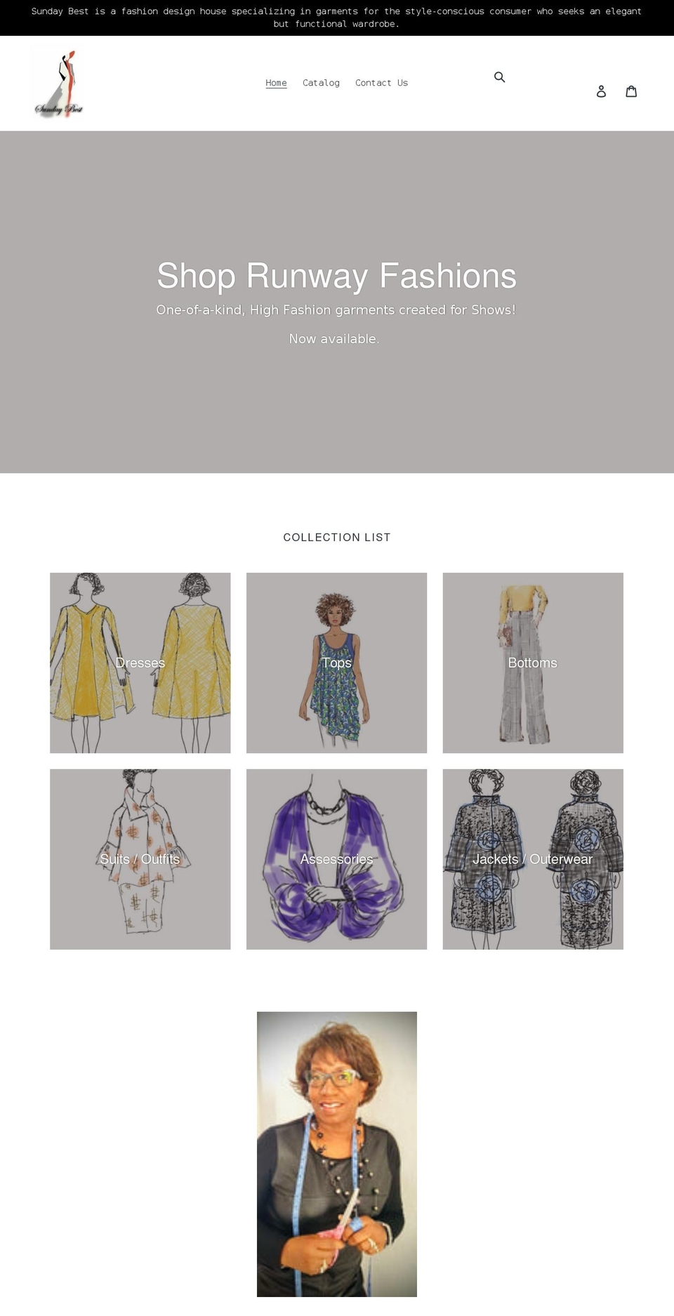 sundaybest-designs.com shopify website screenshot