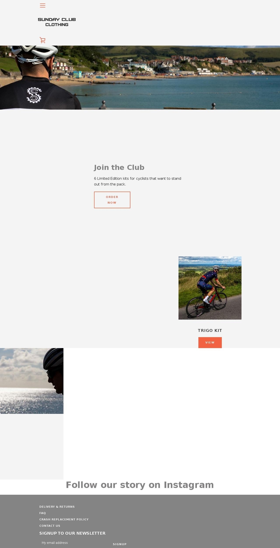 sundayclubclothing.com shopify website screenshot