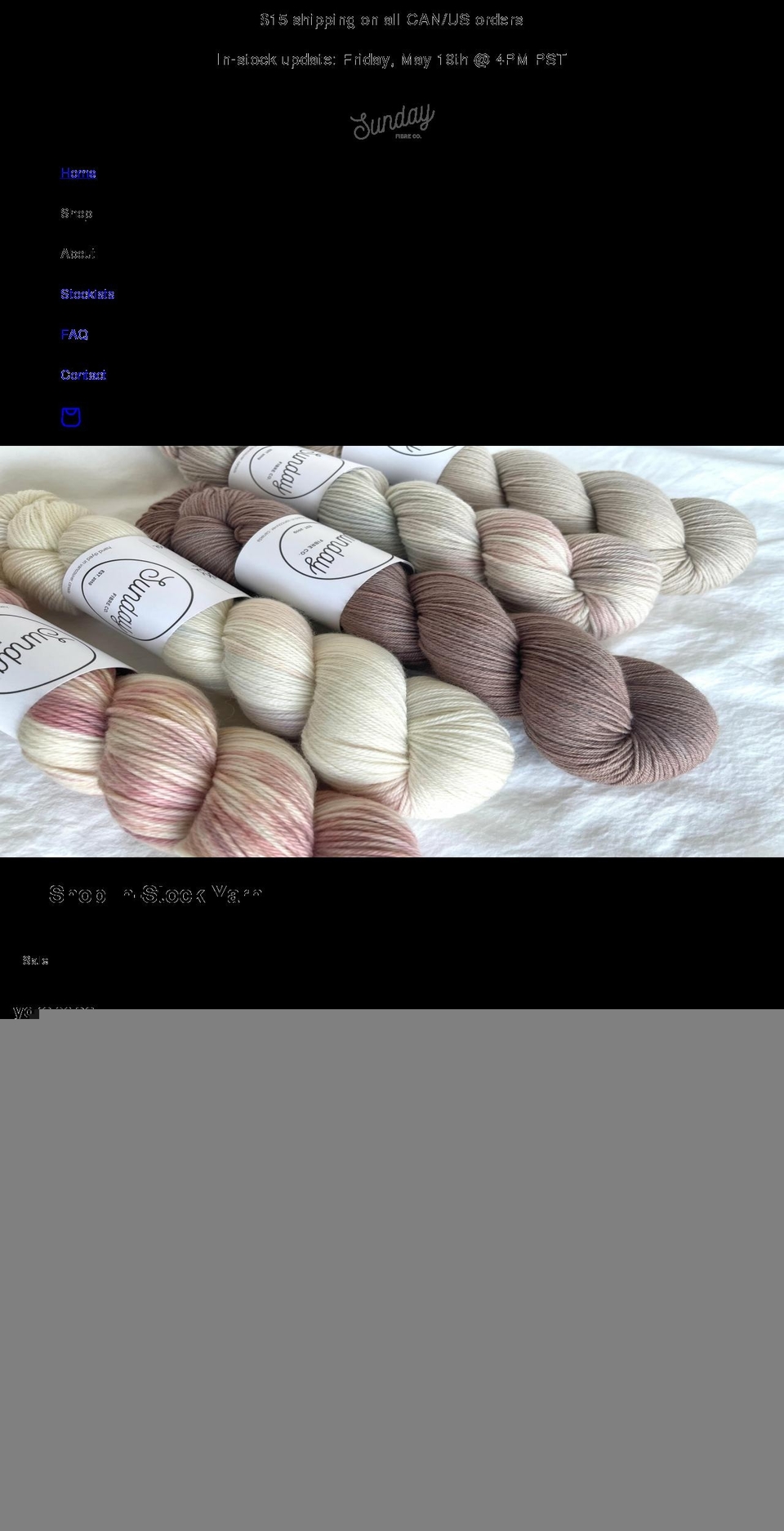 sundayfibreco.com shopify website screenshot