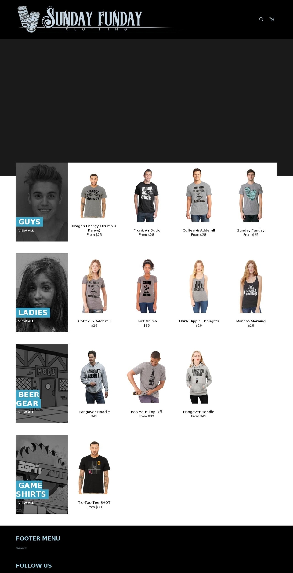 sundayfundayclothing.com — Shopify storefront screenshot
