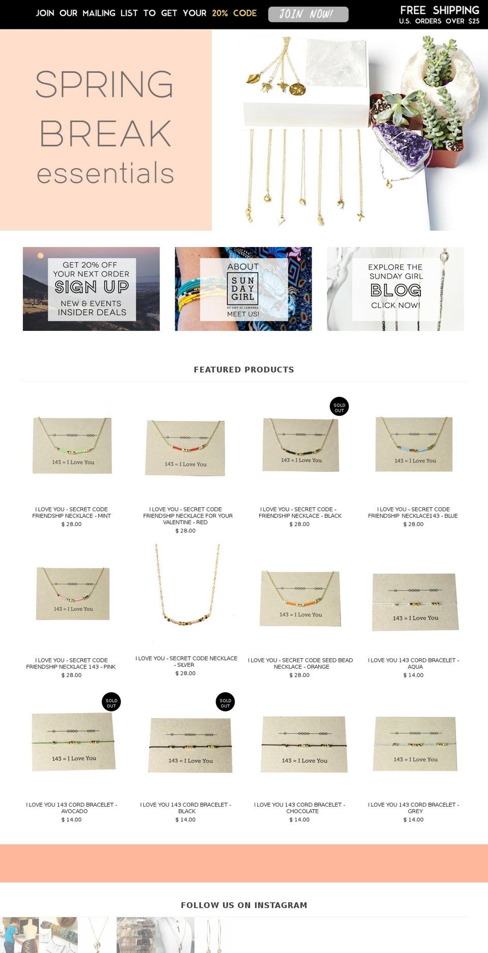 sundaygirl77.com shopify website screenshot