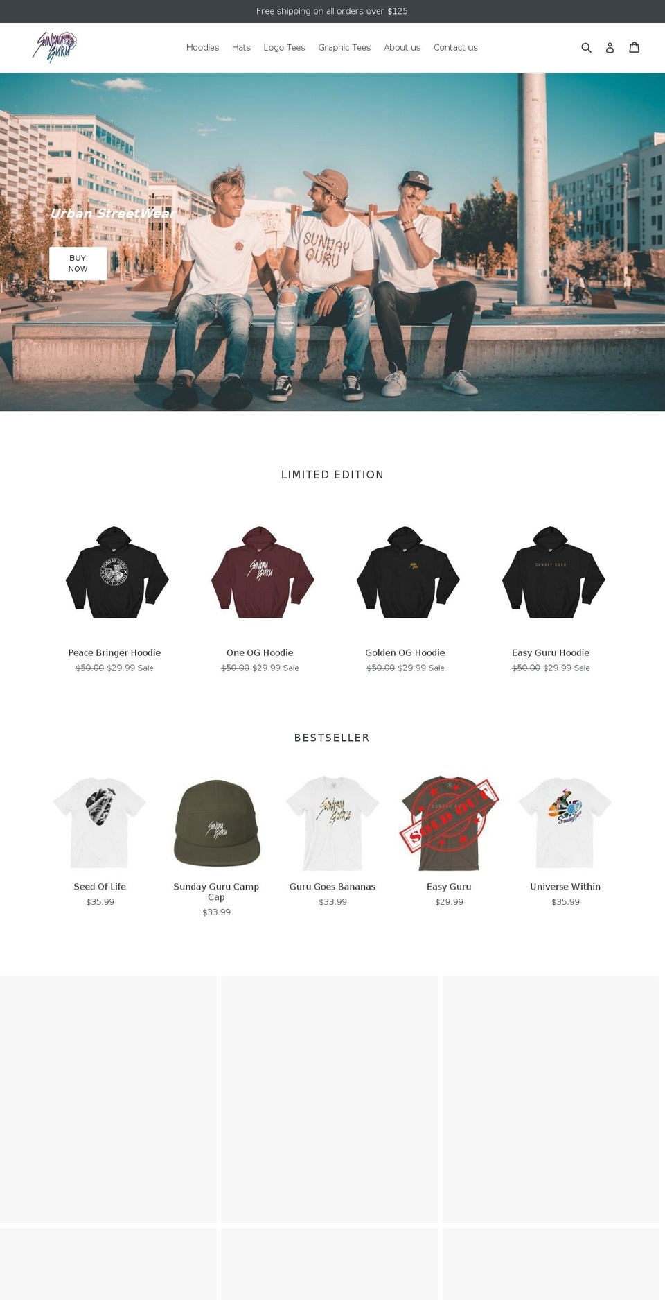 sundayguru.com — Shopify storefront screenshot
