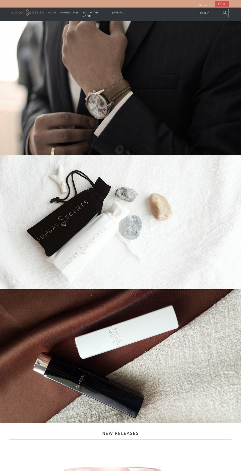 Version 3 Shopify theme site example sundayscents.com