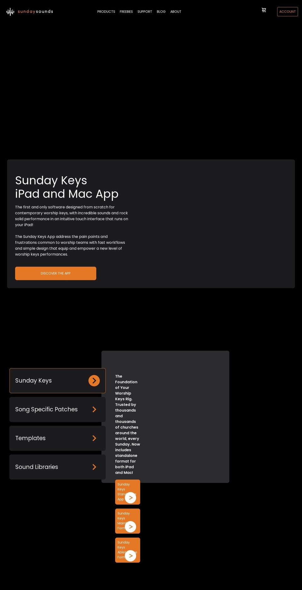 sundaysounds.com shopify website screenshot