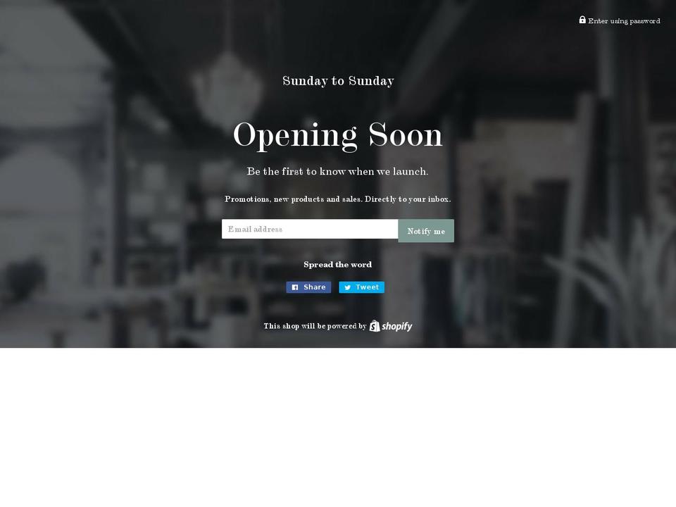 sundaytosunday.com — Shopify storefront screenshot