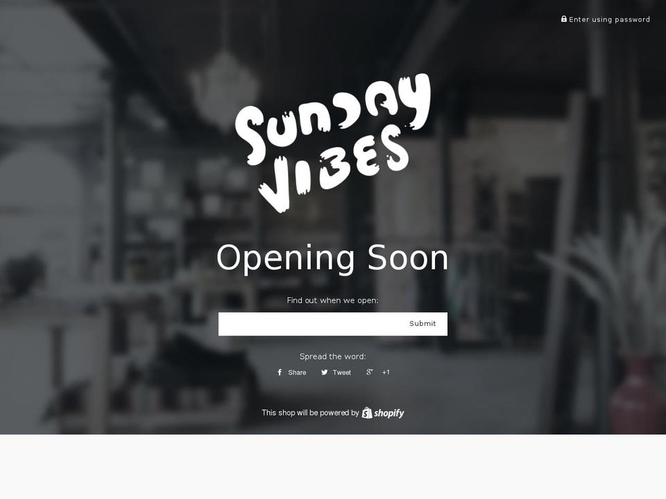 sundayvibes.com shopify website screenshot