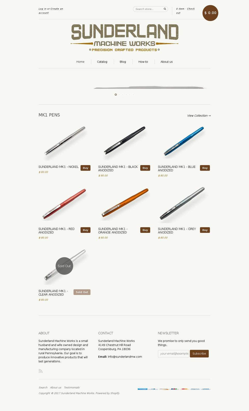 sunderlandmw.com shopify website screenshot