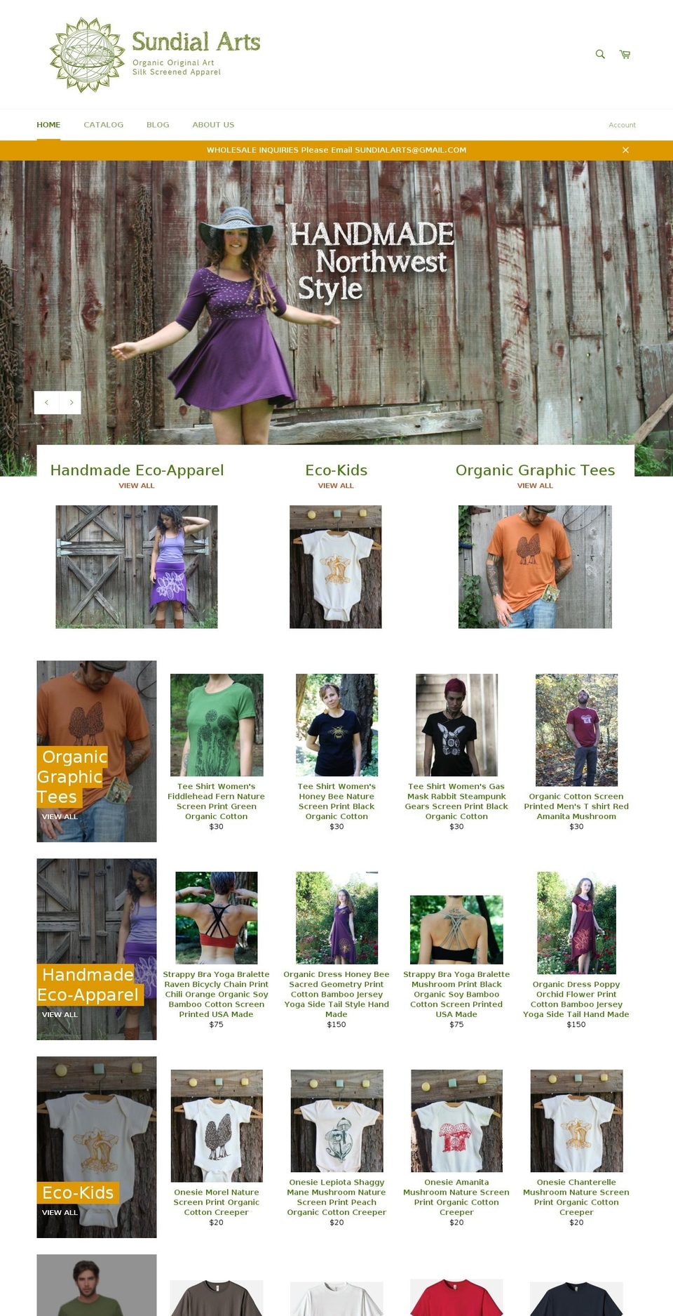 sundialartsapparel.com shopify website screenshot