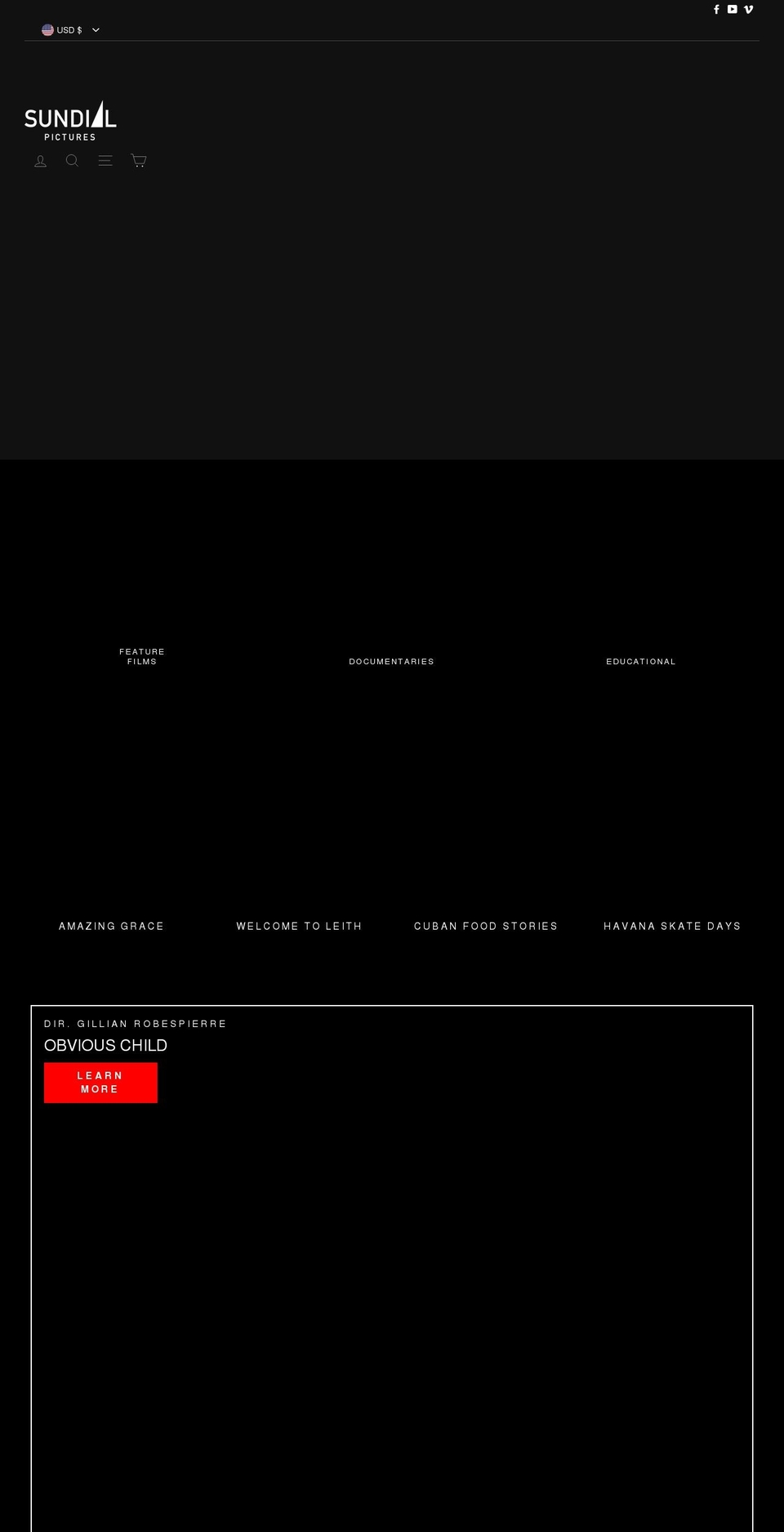 sundialpictures.com shopify website screenshot