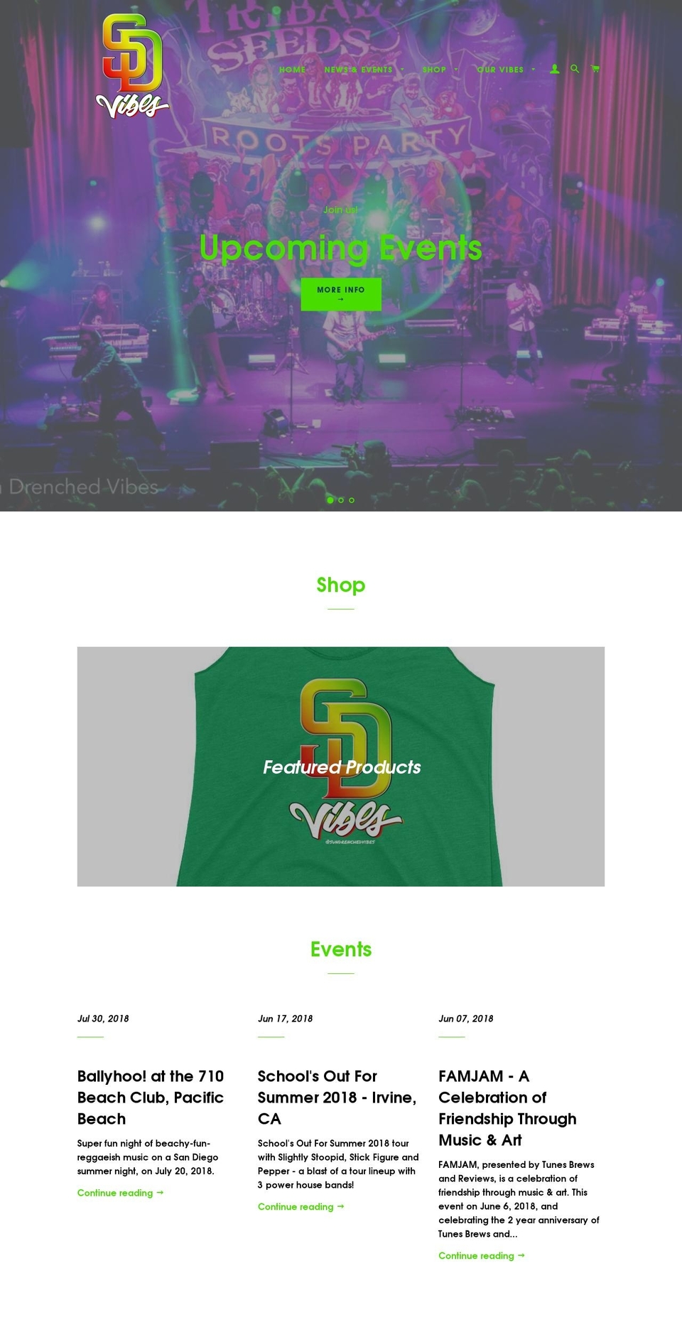 sundrenchedvibes.com shopify website screenshot
