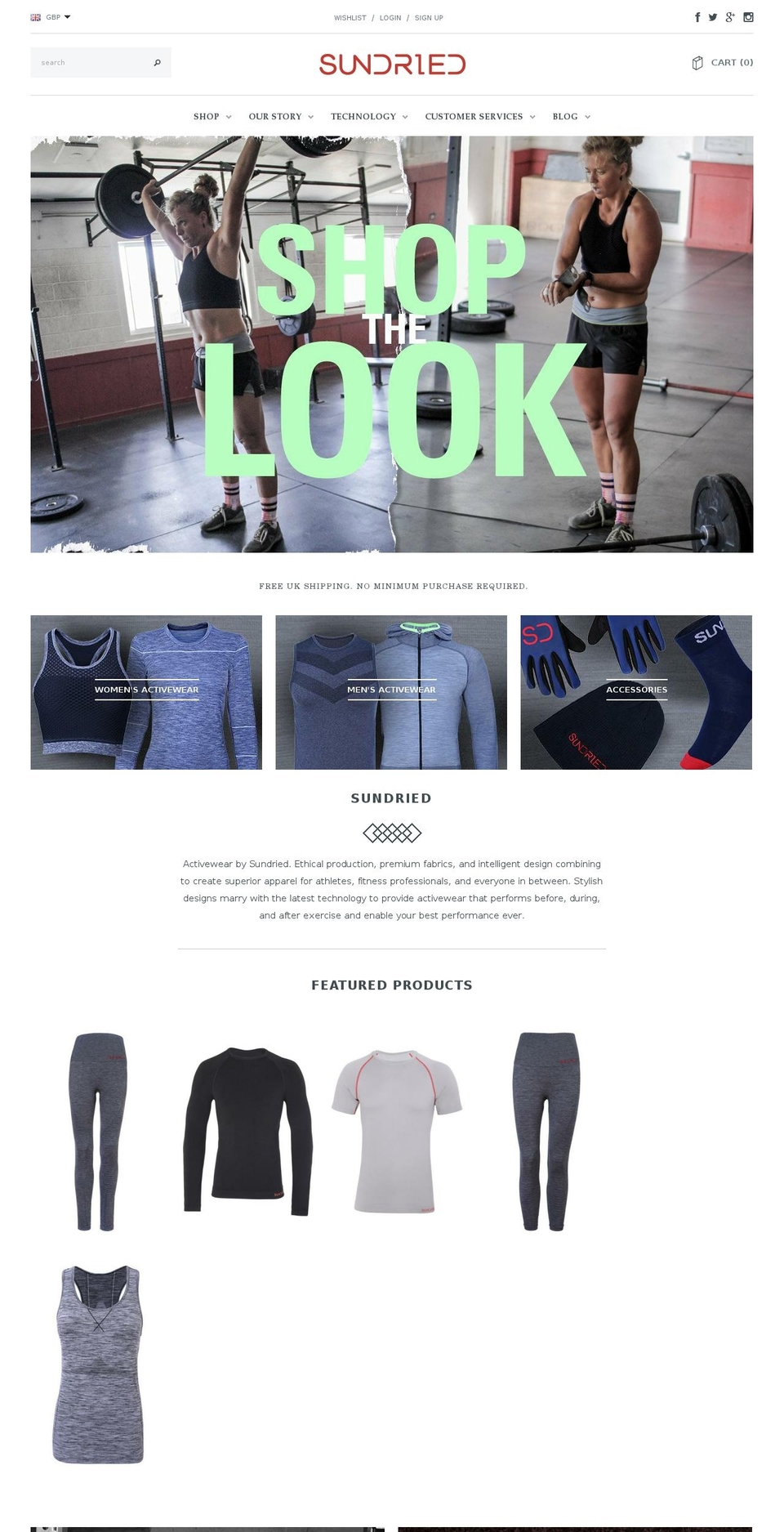 sundried.myshopify.com shopify website screenshot