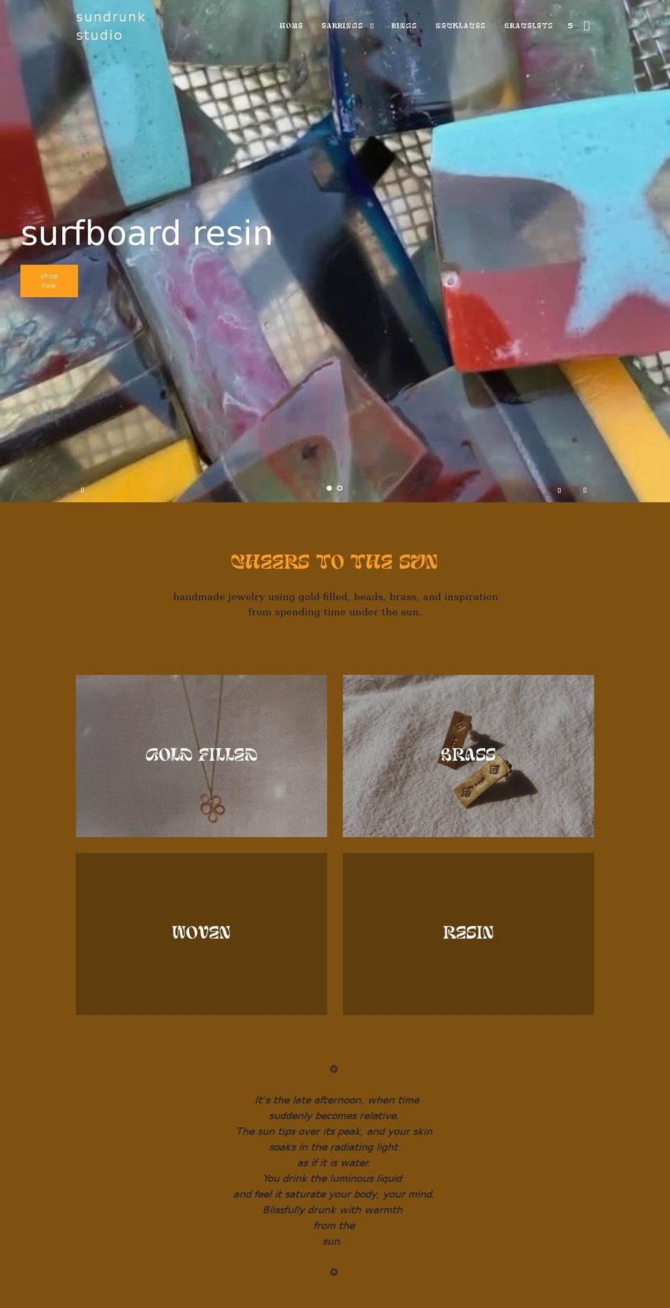 sundrunkstudio.com shopify website screenshot