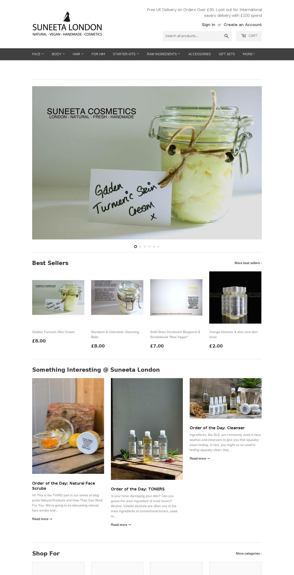suneetalondon.com — Shopify storefront screenshot