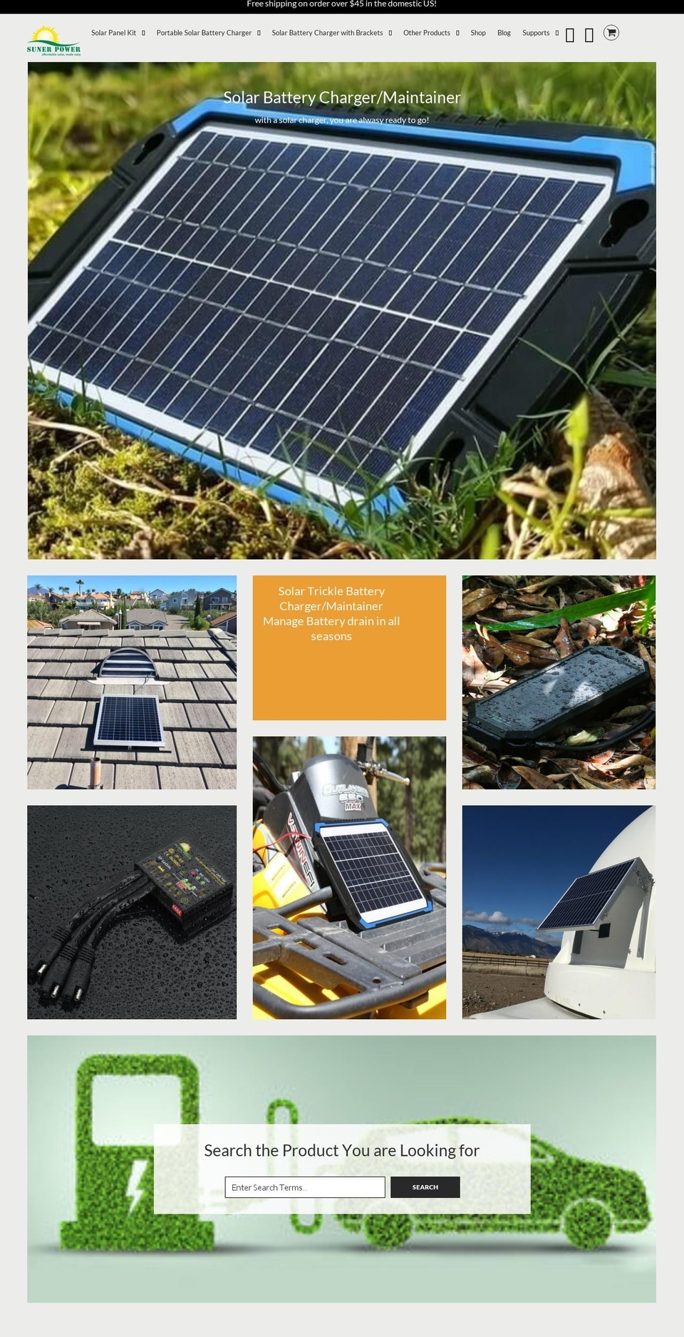 sunerpower.com shopify website screenshot