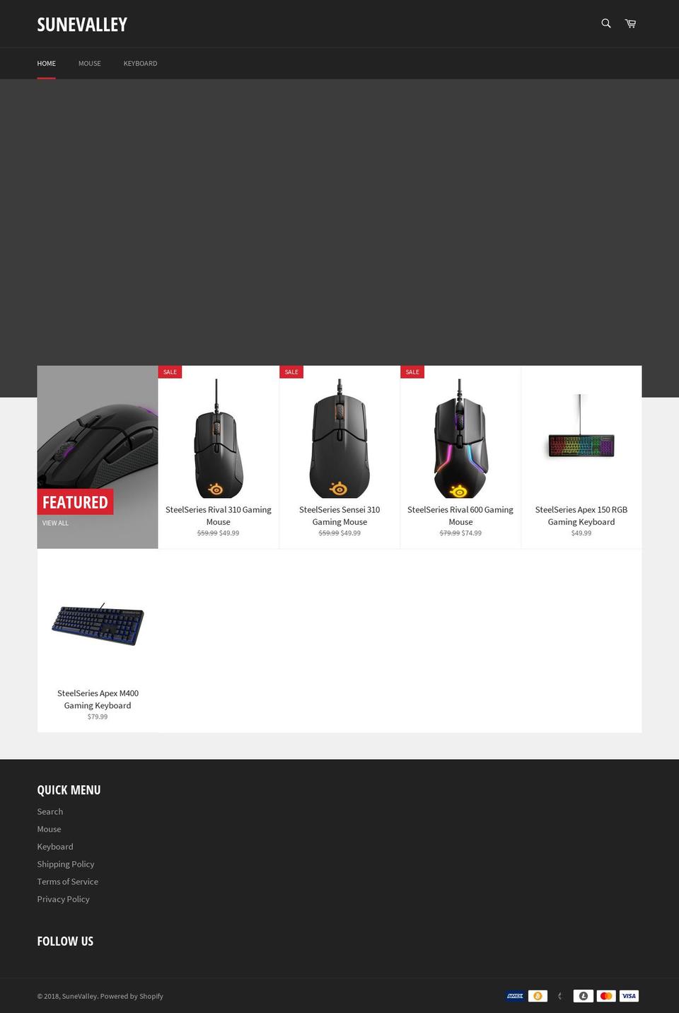 sunevalley.com — Shopify storefront screenshot