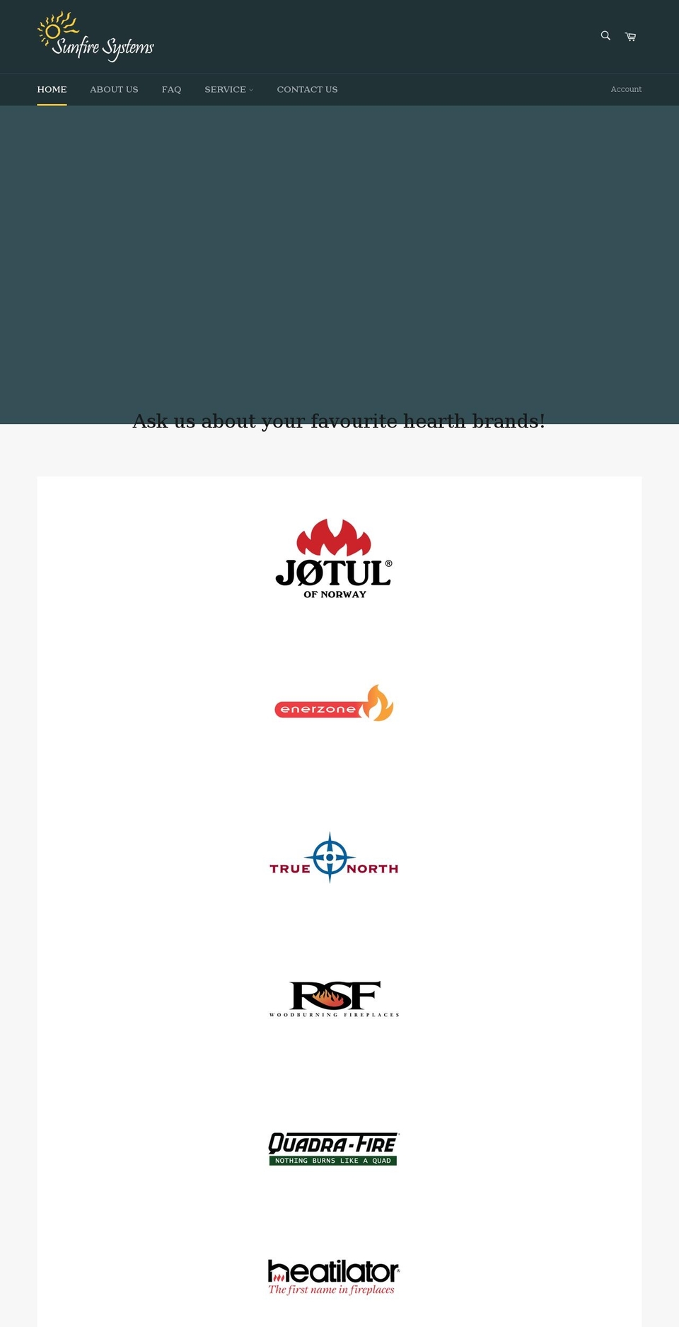 sunfiresystems.ca shopify website screenshot