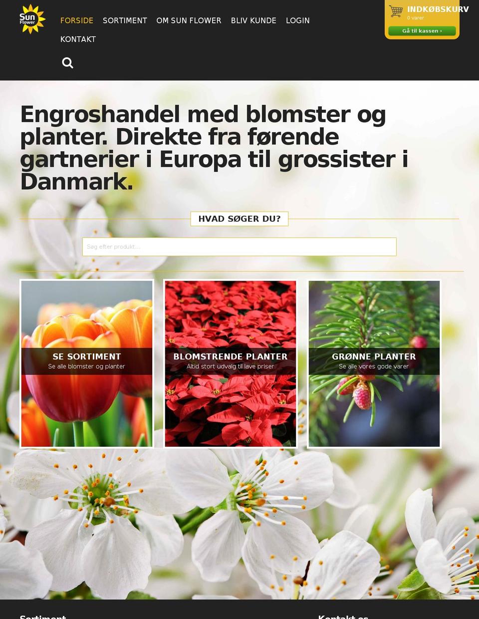 sunflower.dk shopify website screenshot