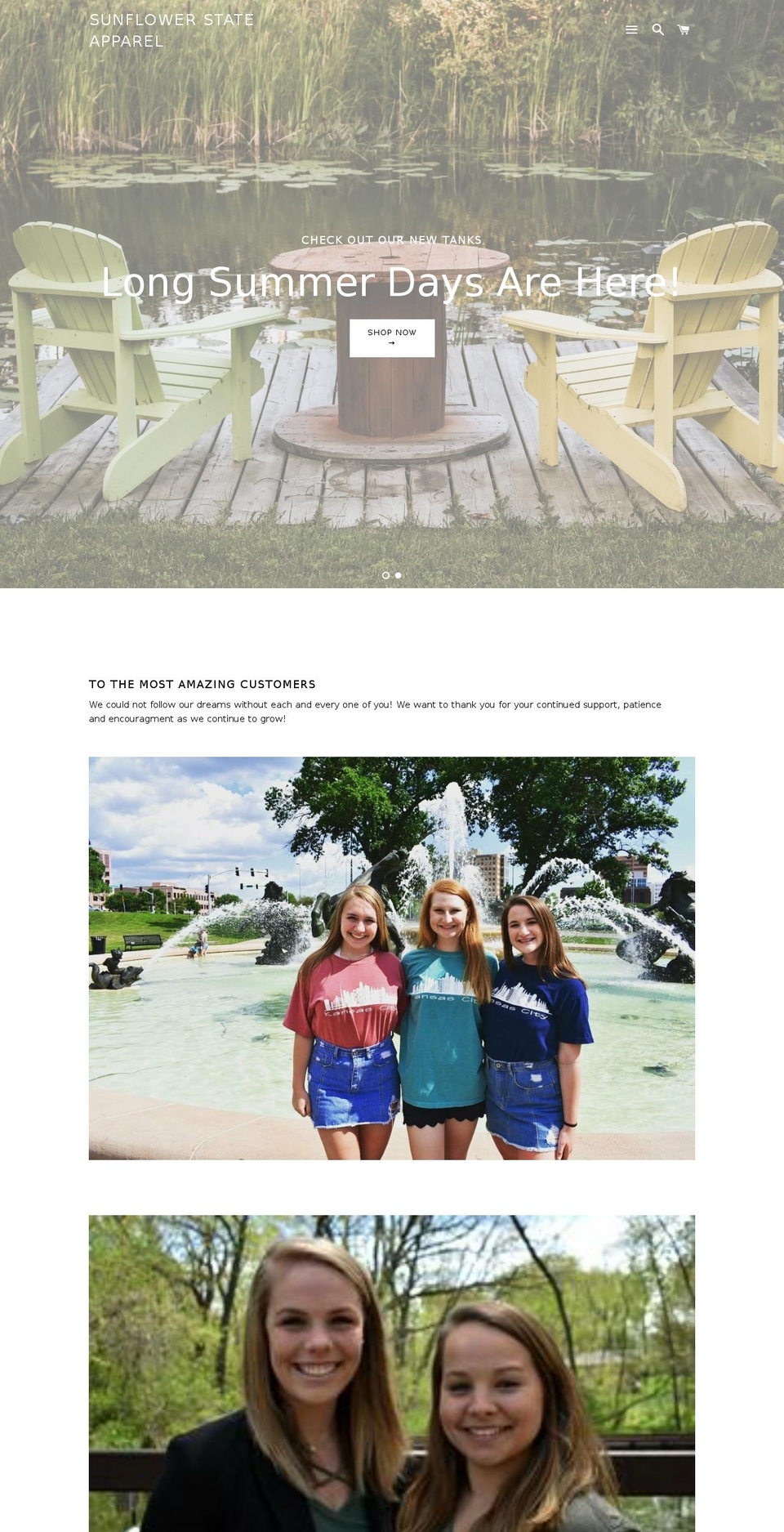 sunflowerstateapparel.com — Shopify storefront screenshot