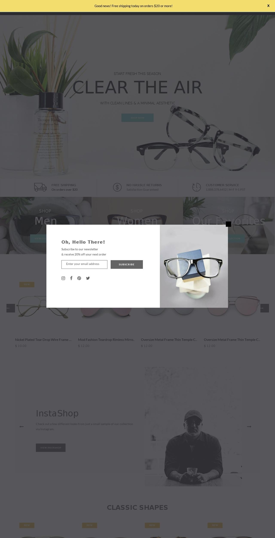 sunglass.la shopify website screenshot