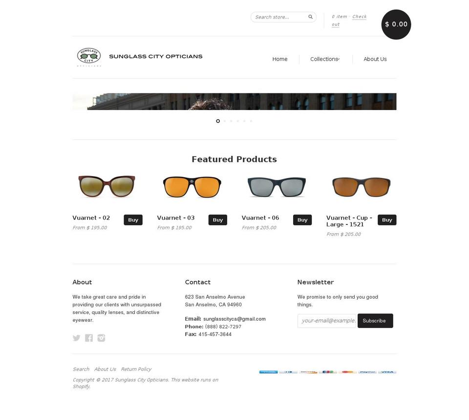 sunglasscity.com shopify website screenshot