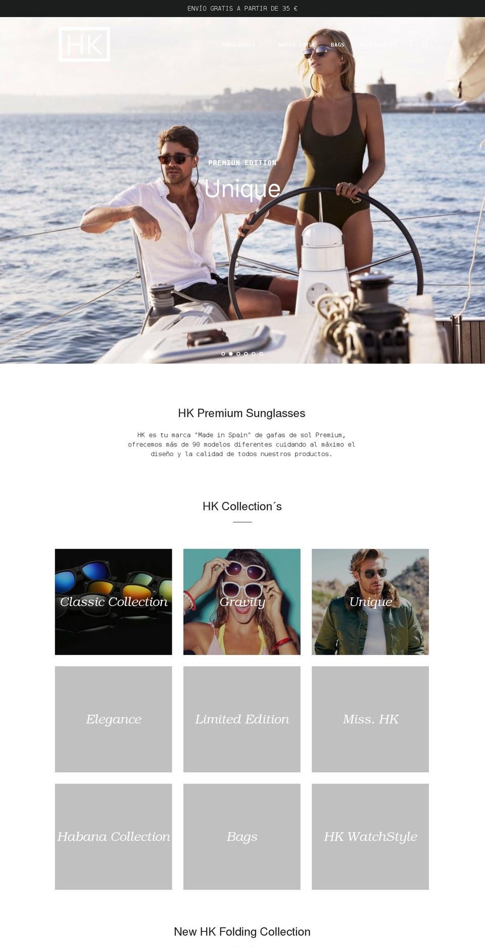 sunglasseshk.com shopify website screenshot