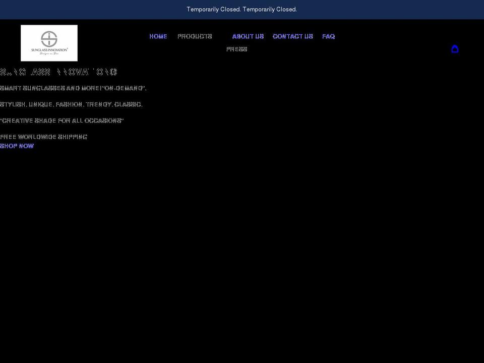 sunglassinnovation.com — Shopify storefront screenshot