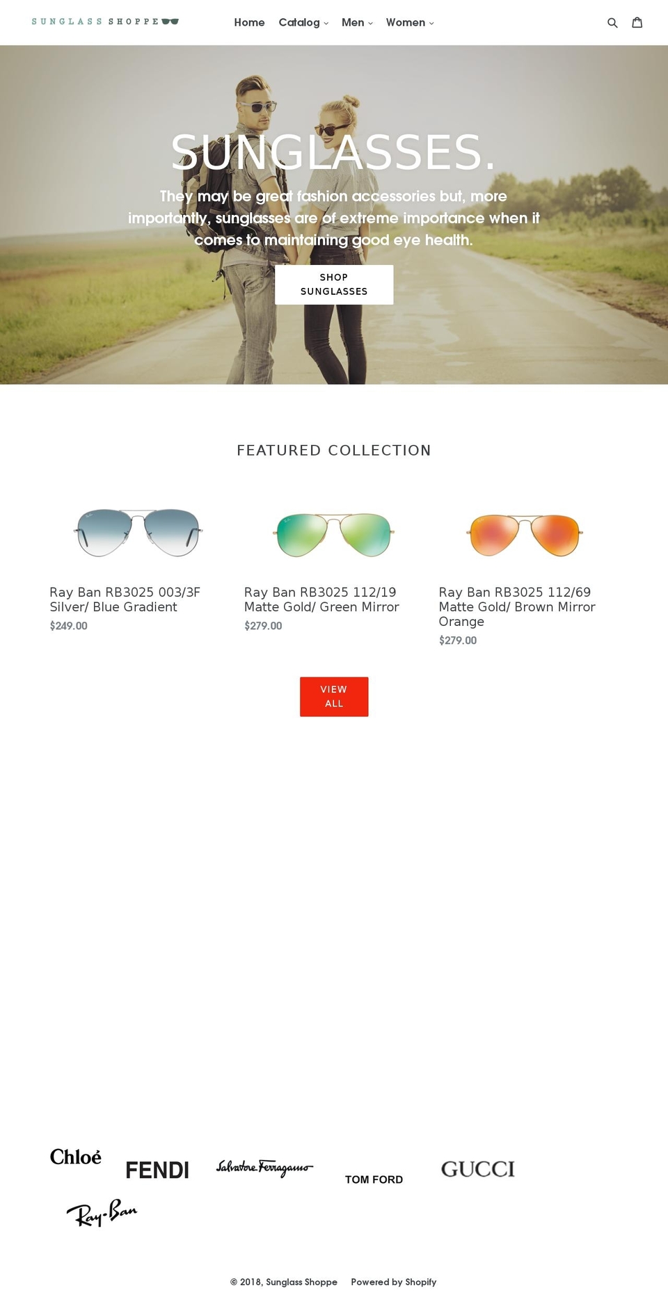 sunglassshoppe.net shopify website screenshot