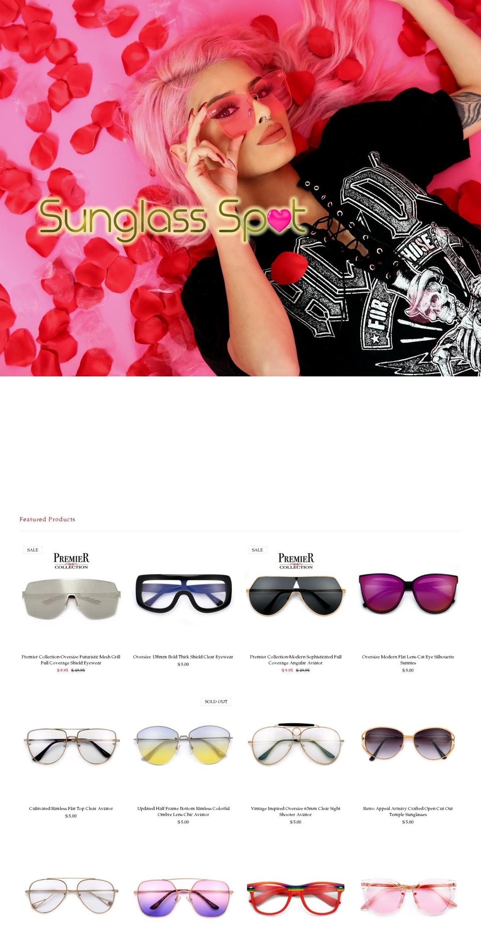 sunglassspot.com shopify website screenshot
