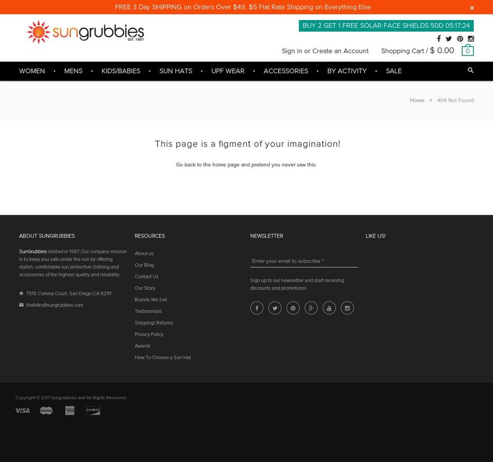 sungrubbies Shopify theme site example sungrubbies.net