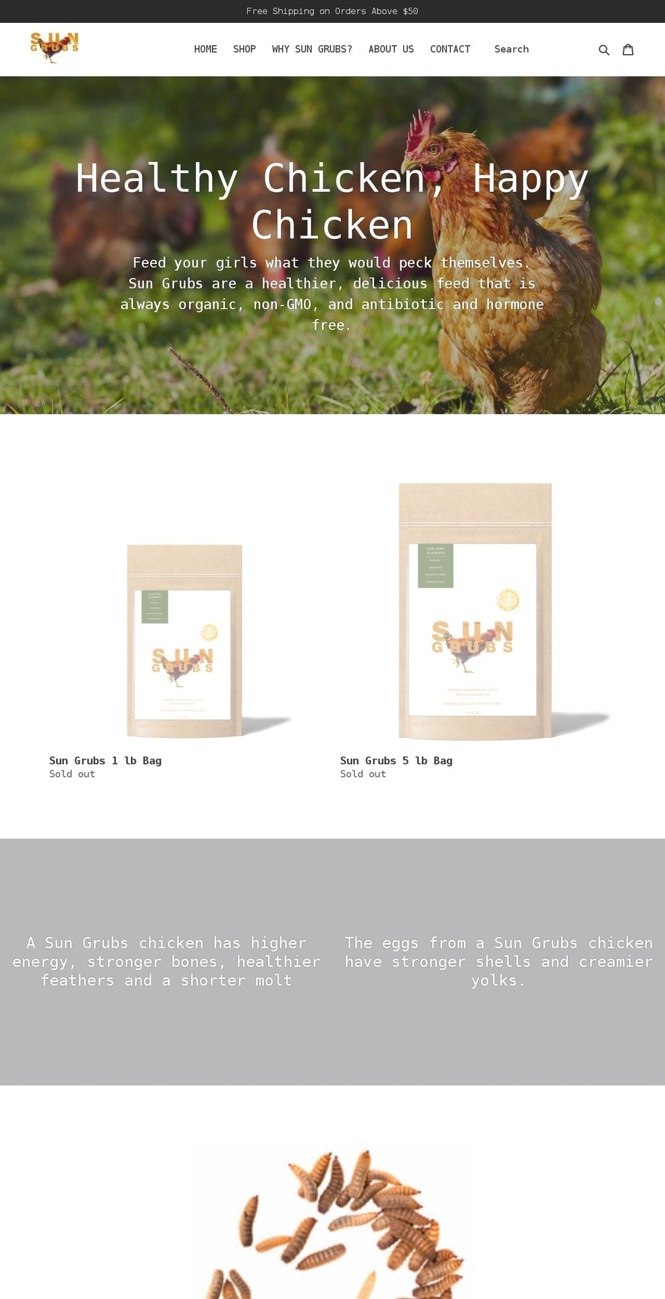 sungrubs.com shopify website screenshot