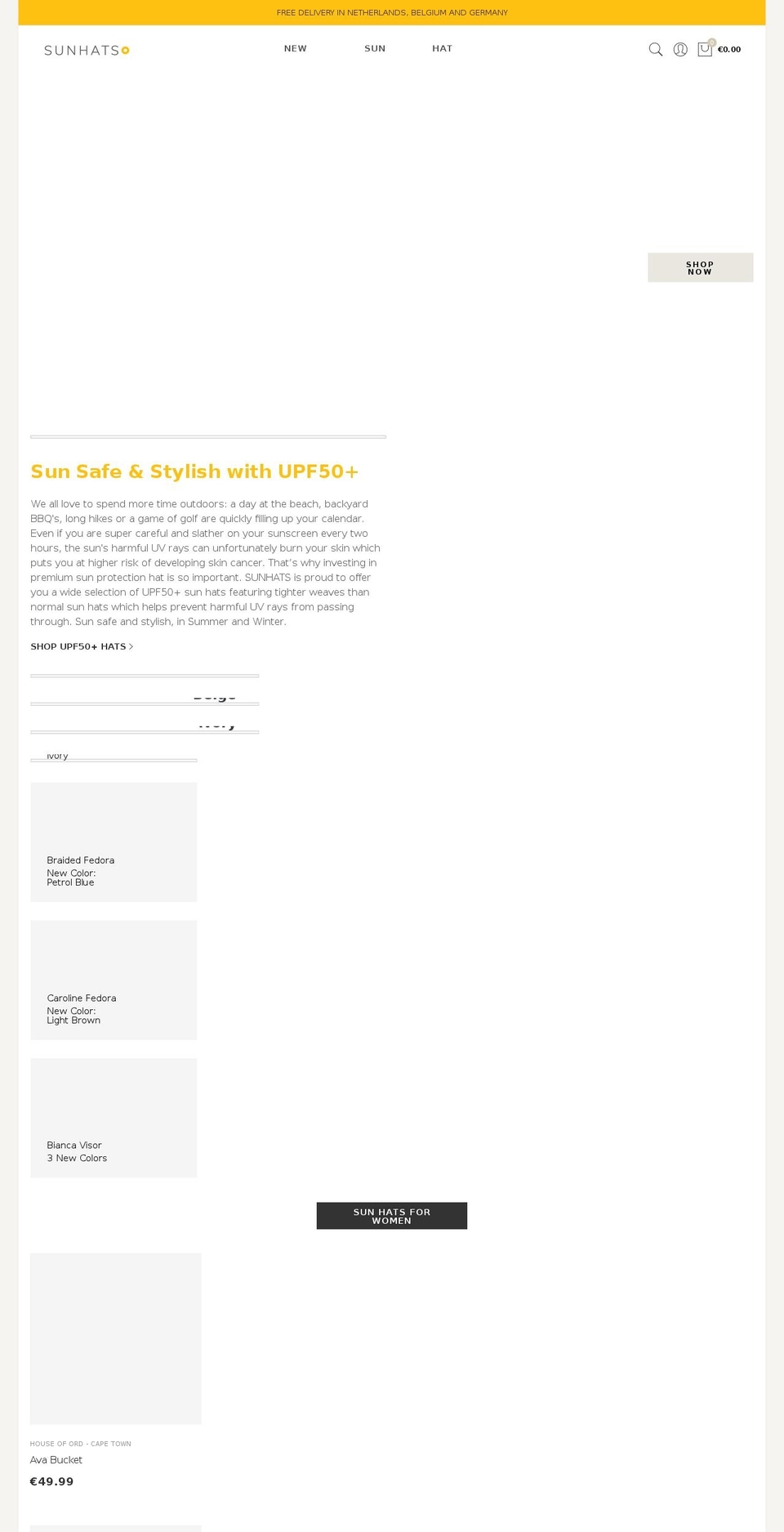 Elessi  - upload me Shopify theme site example sunhats.us