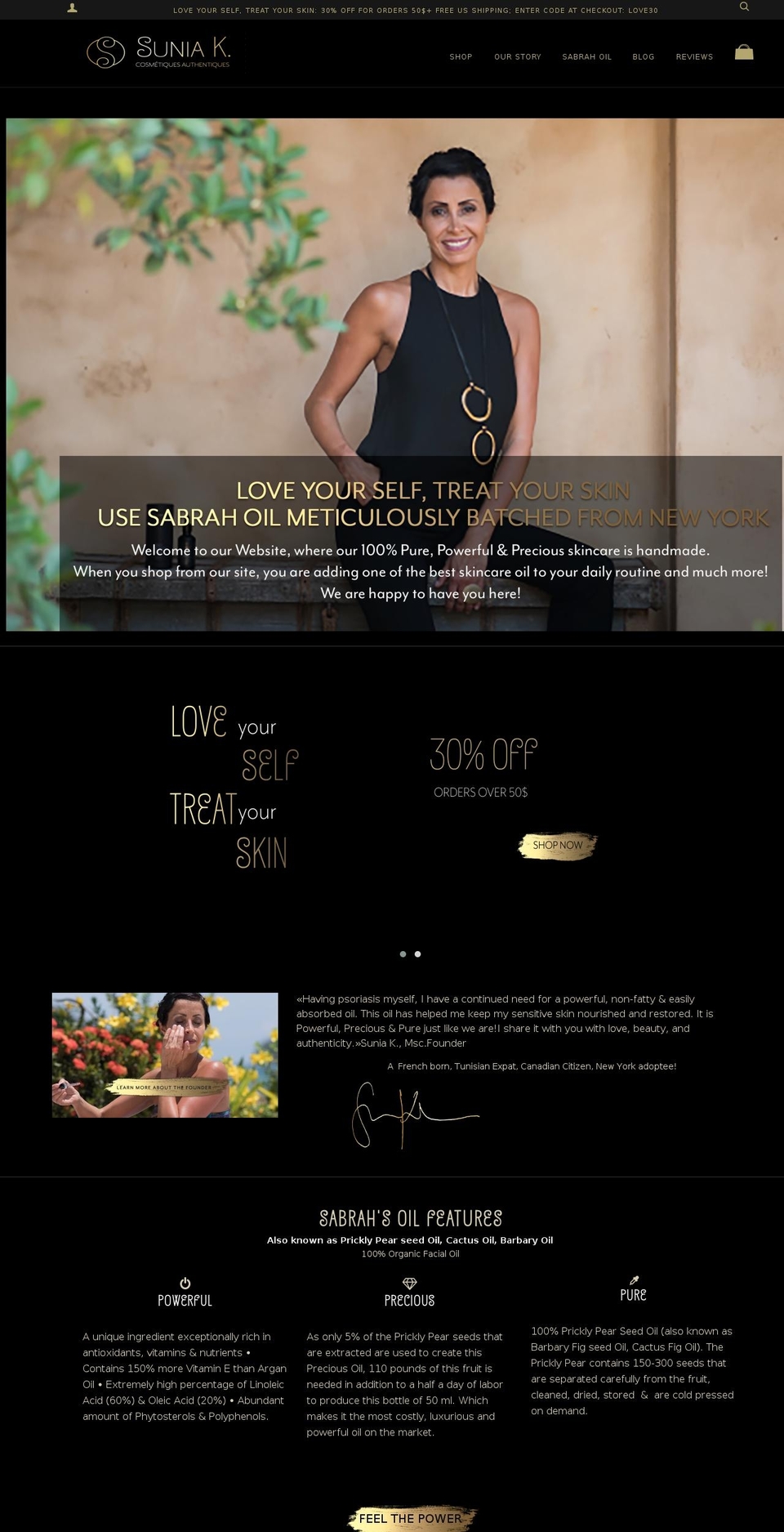 suniak.ca shopify website screenshot