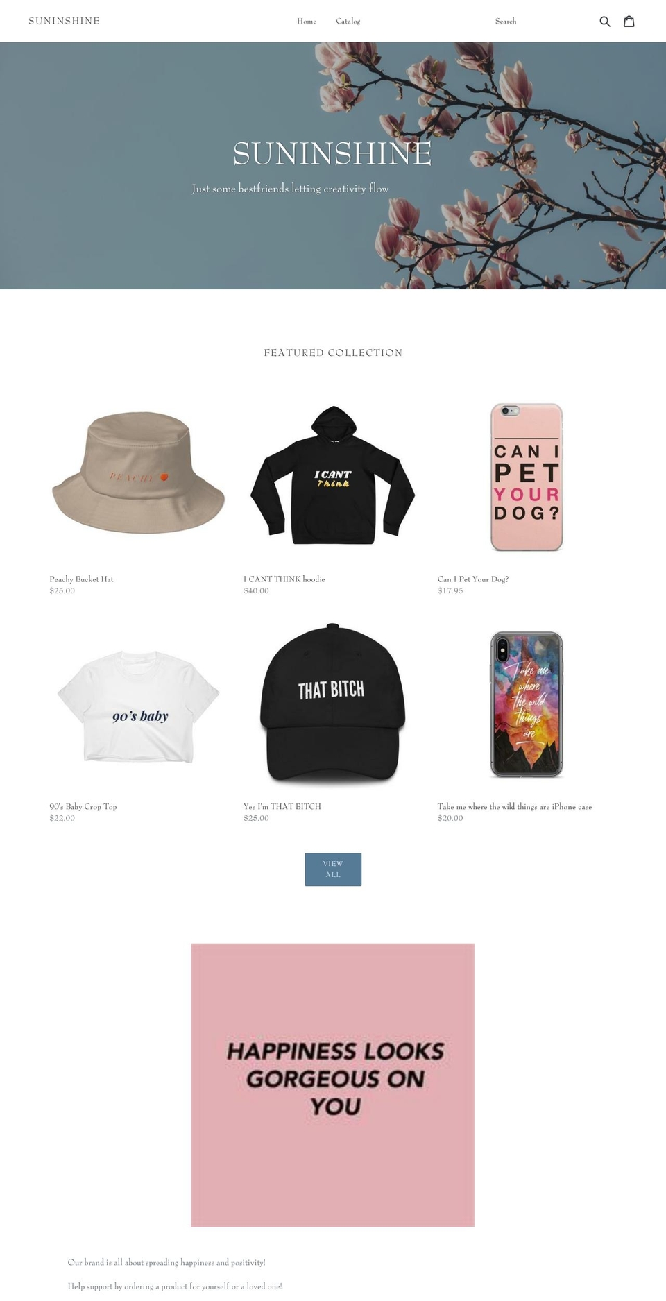 suninshine.com — Shopify storefront screenshot