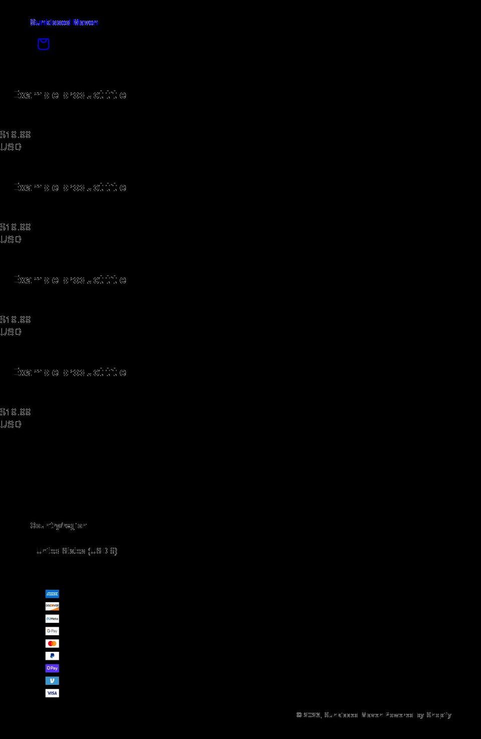 sunkissedmaven.com shopify website screenshot