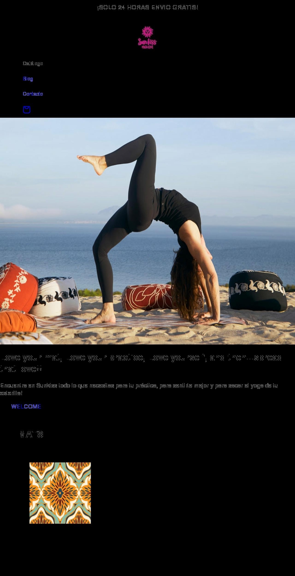 sunkissyoga.com shopify website screenshot