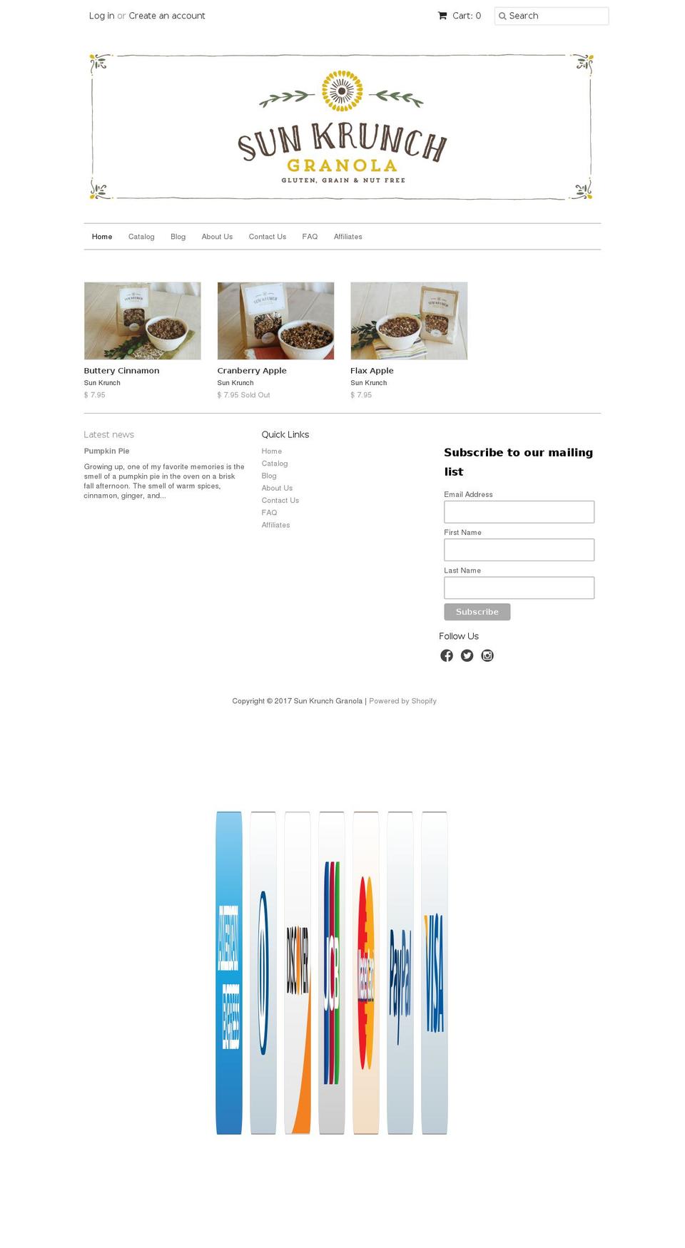 sunkrunch.com shopify website screenshot