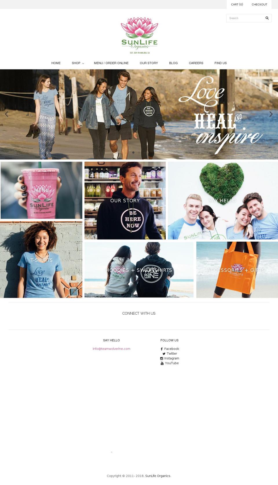 sunlifeorganics.net shopify website screenshot